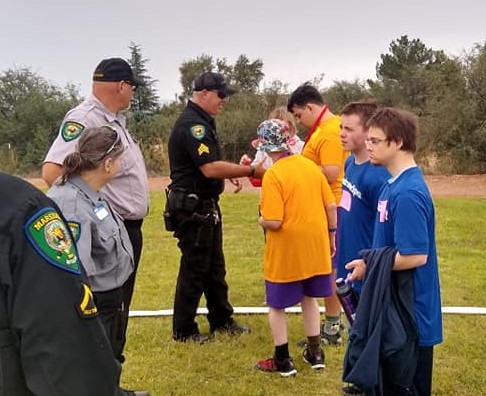 Special Olympics award presentation