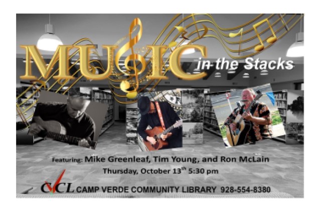 Music in the Stacks October 13, 2022 flyer