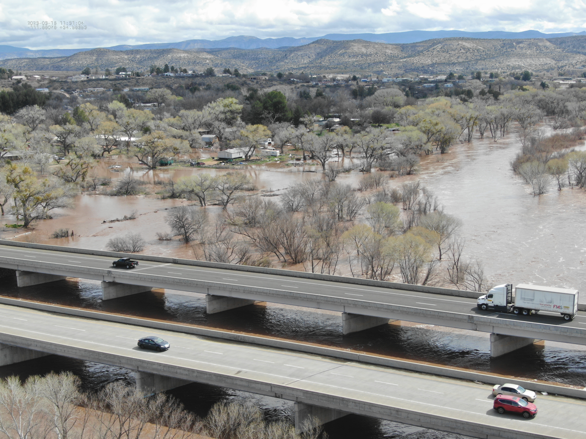 photo of flood - I-17 Bridge