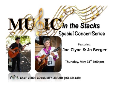 Music in the Stacks Concert Series flyer -May 2024