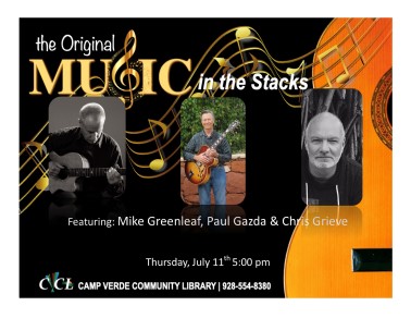 Music in the Stacks July 2024 flyer