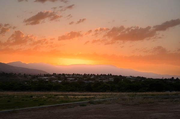 sports complex sunset view