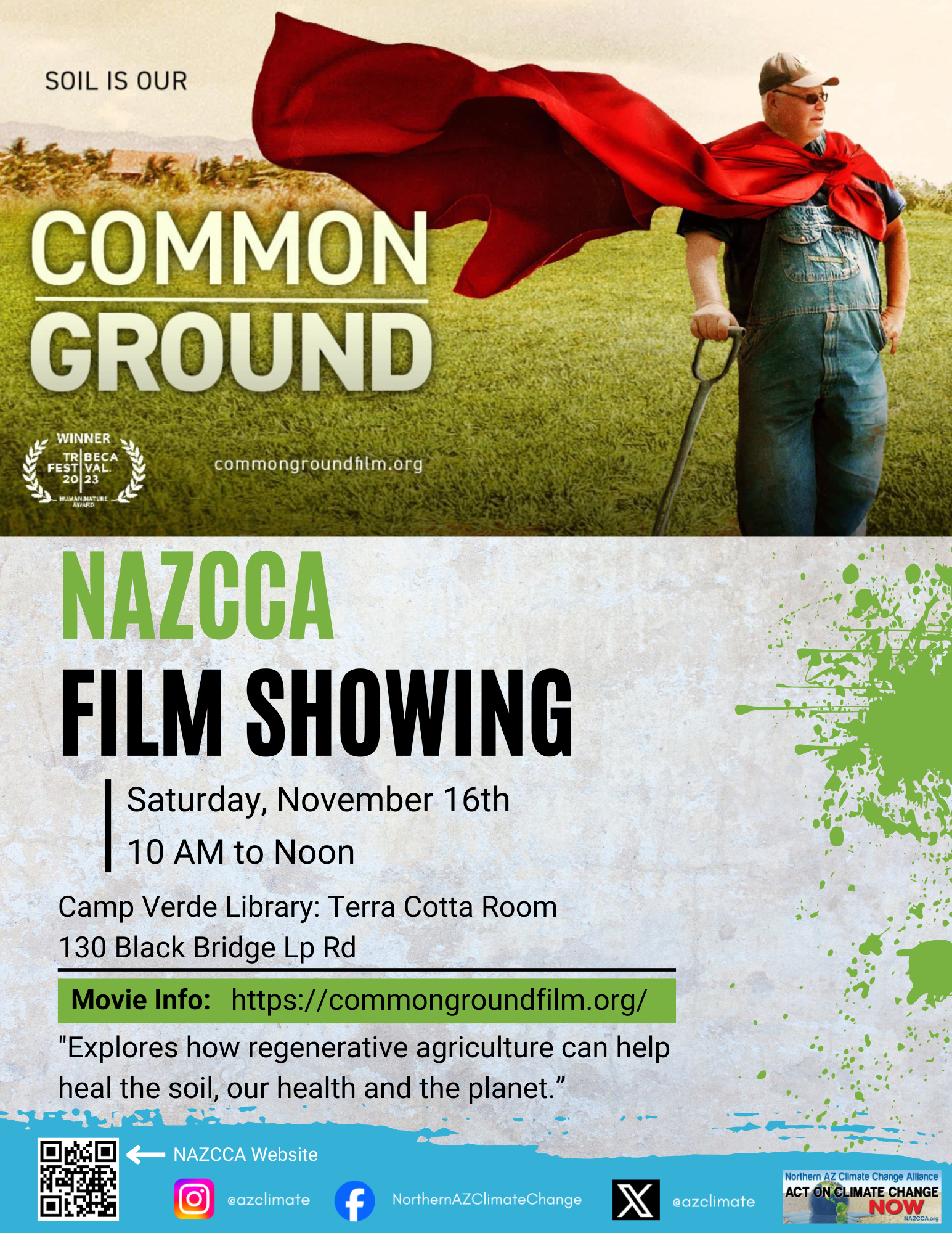 flyer for NAZCCA Common Ground film